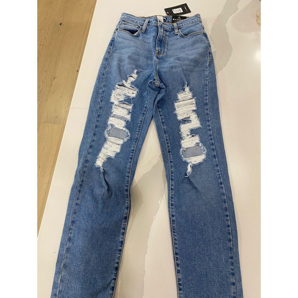 Fashion Nova Ripped Slim Mom Jeans Size 1